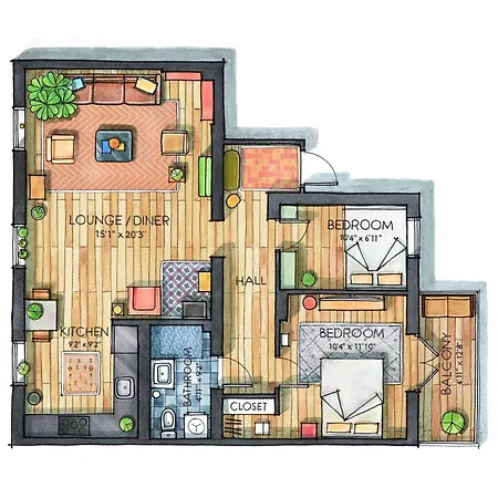 Scandinavian Design Hideaway Lejlighed